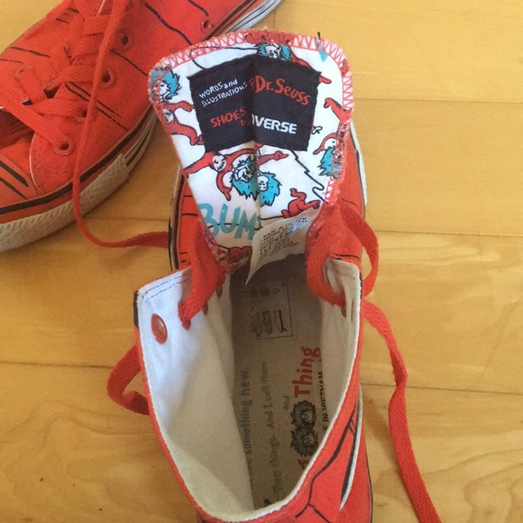 RARE Dr. Seuss thing one and thing 2 converse - Picture 6 of 6